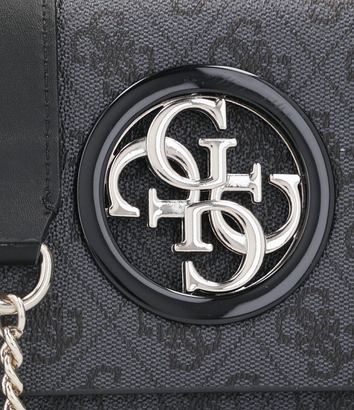 Guess Dark Grey Monogram Bag For Women 24#