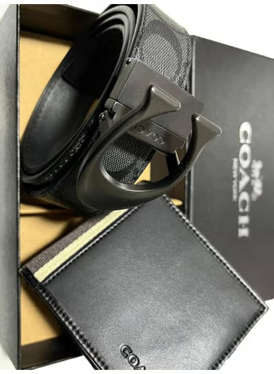Coach Men Wallet and Belt Sets#4