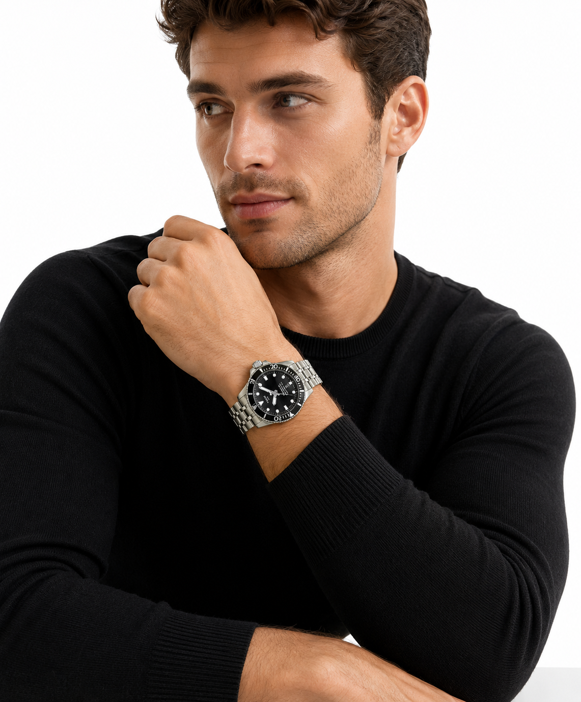Tissot Seastar 1000 Men's Swiss Automatic Diver Watch T120.407.11.051.00 – 43 mm, Black Dial & Stainless Steel Bracelet