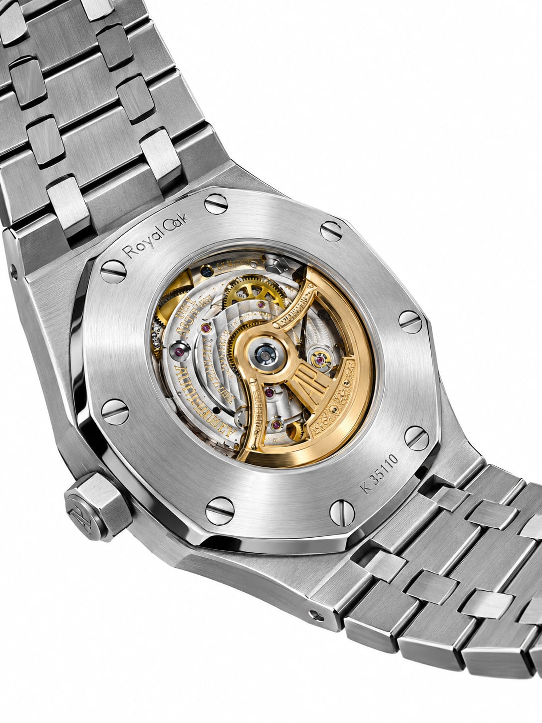 Audemars Piguet Royal Oak Style Men's Stainless Steel Automatic Watch with Silver Dial and Deployment Clasp