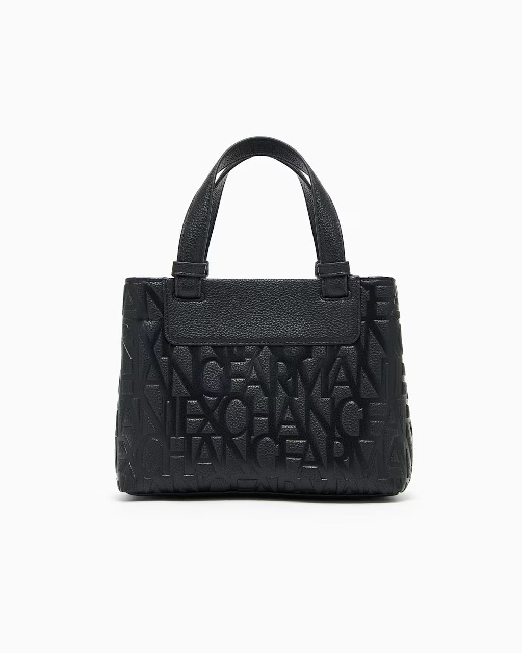 ARMANI EXCHANGE Women's Embossed Logo Shopping Tote Bag, Black#0015