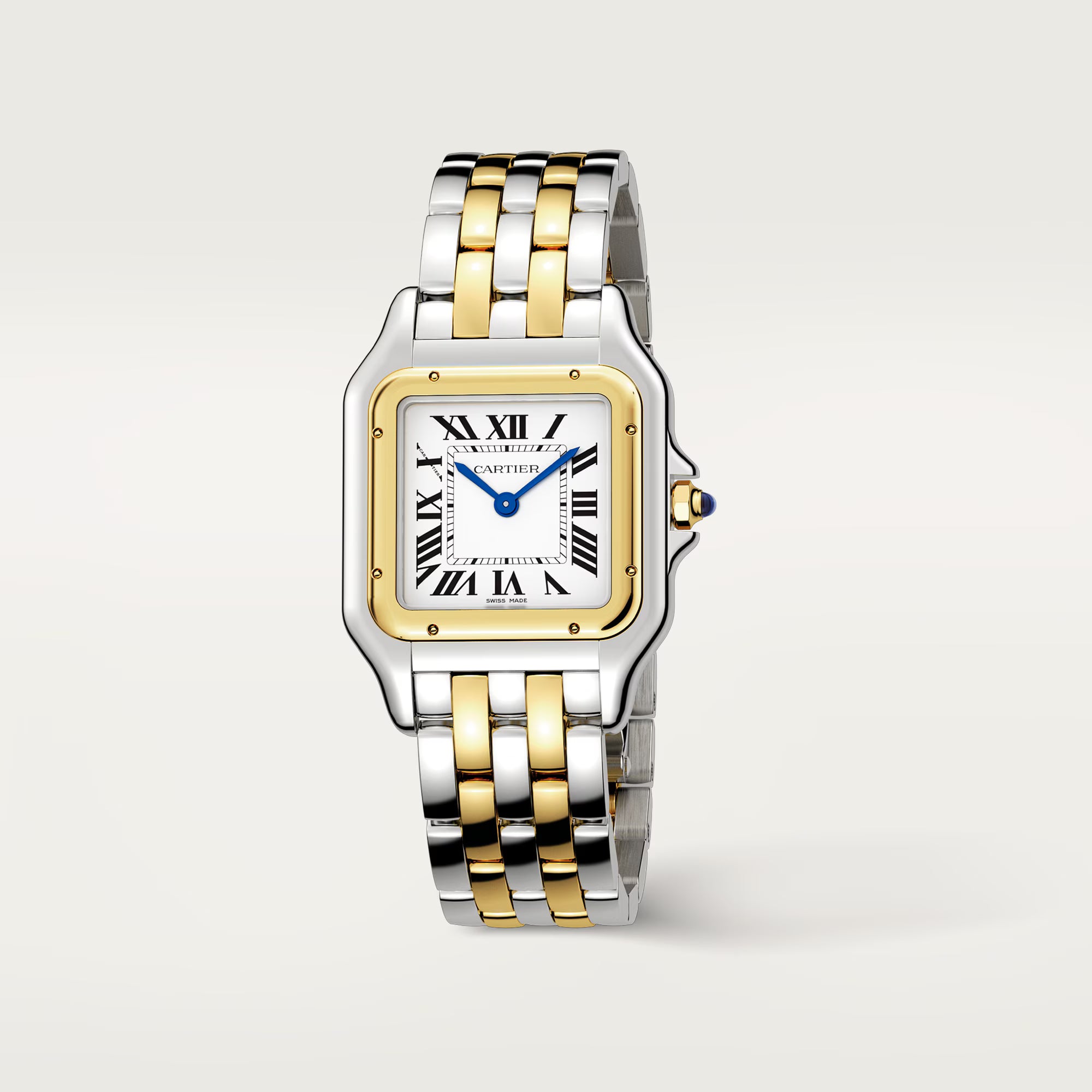 Panthère de Cartier watch White Dial Gold / Silver Strap medium model