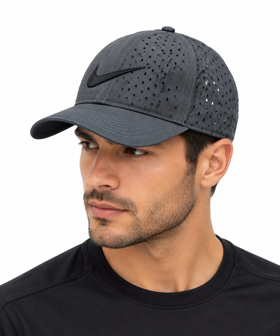 Nike Unisex Perforated Performance Baseball Cap - Charcoal#7