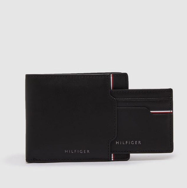 TH Black Leather Wallet With Card Holder For Men #30