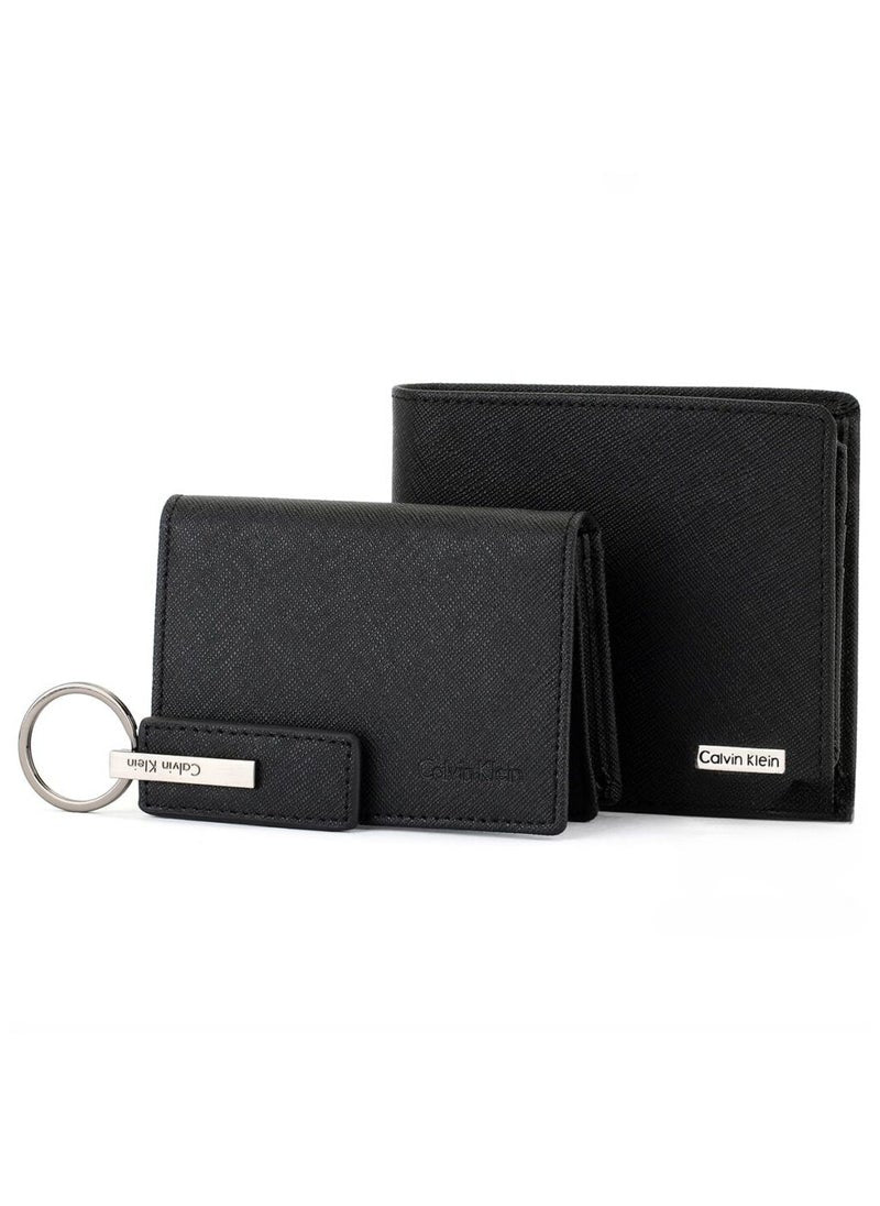 CK Black Wallet-Keychain-Card Holder Set For Men #5