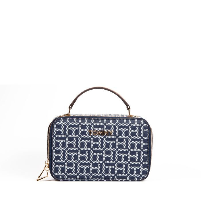 Tommy Hilfiger Navy Monogram Bag For Women #37