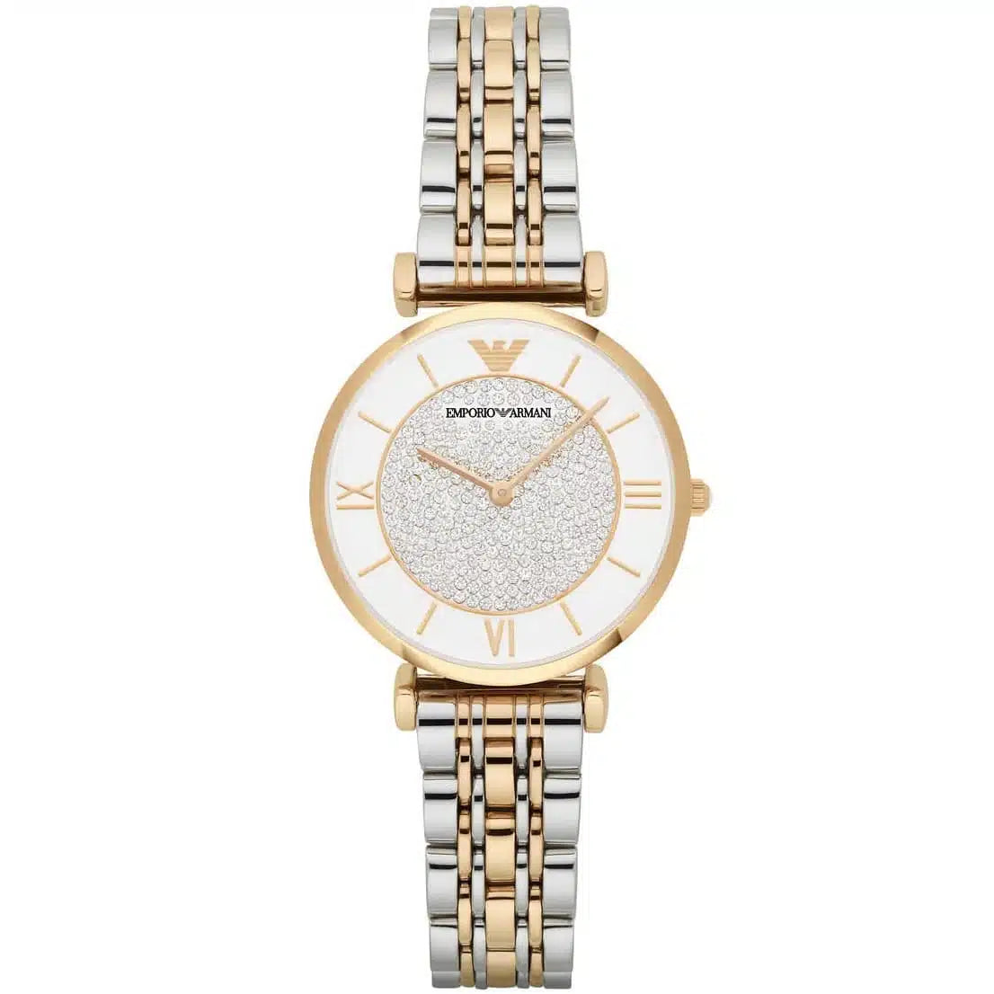 Emporio Armani Gianni T-Bar Women’s Watch AR2076 – Two-Tone Stainless Steel Quartz Elegant Timepiece