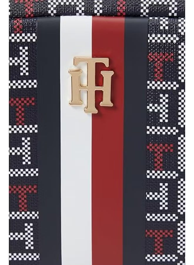 Tommy Hilfiger Monogram Print Camera Crossbody Bag 👜✨#0082