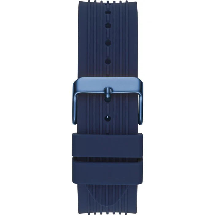 GUESS Men’s Analog Watch GW0057G3 – Blue Dial, Blue Silicone Strap, Day & Date Display, Quartz Movement