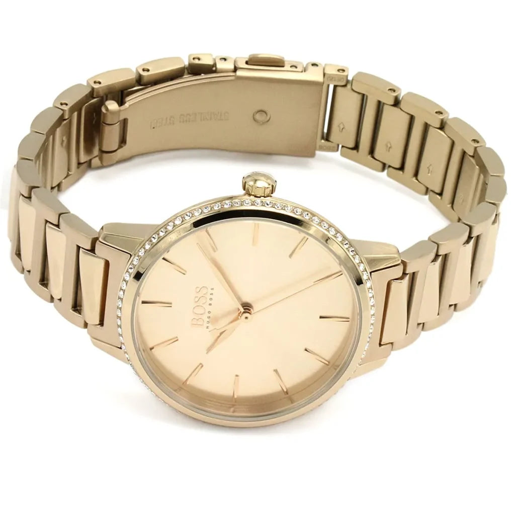 Hugo Boss Women’s Watch – Model 1502540 | Elegant Rose Gold Signature Design