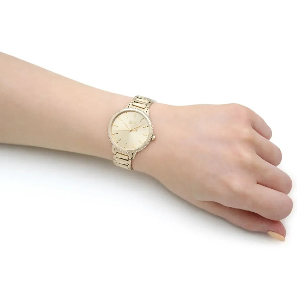 Hugo Boss Signature 1502541 Women’s Quartz Watch – Gold Dial Gold Stainless Steel Bracelet