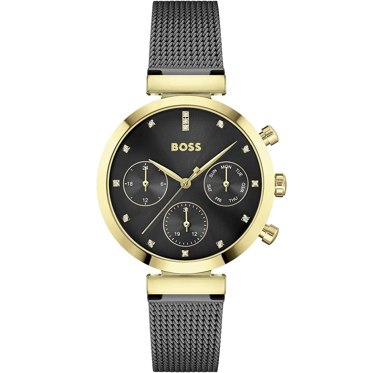 Hugo Boss Women’s Watch – Model 1502627 | Elegant Black Stainless Steel Design
