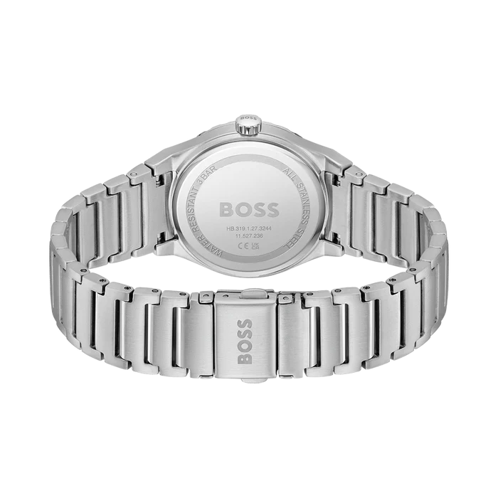 HUGO BOSS Candor Sport Women’s Watch – Silver Stainless Steel with Green Dial & Crystal Details | Model 1502787