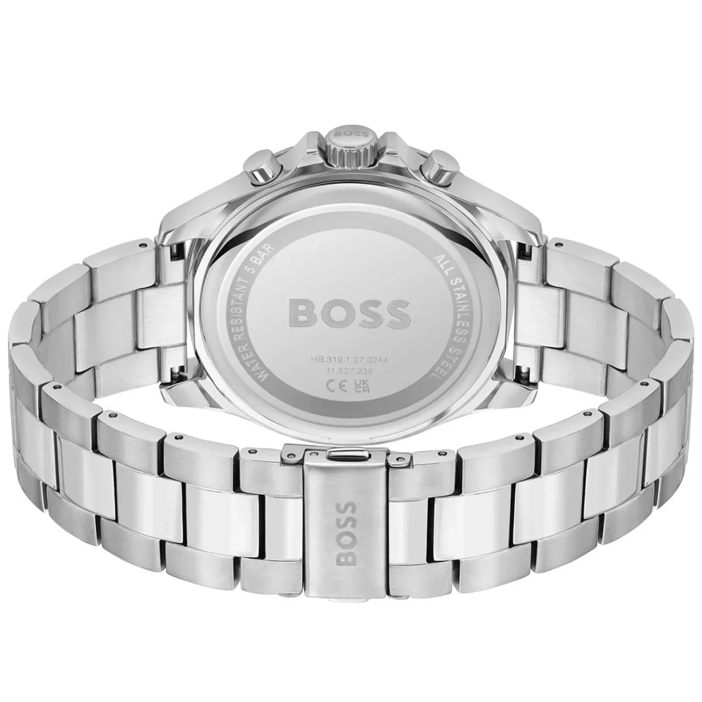 Hugo Boss Men’s Watch – Model 1514069 | Elegant Silver Stainless Steel with Blue Dial