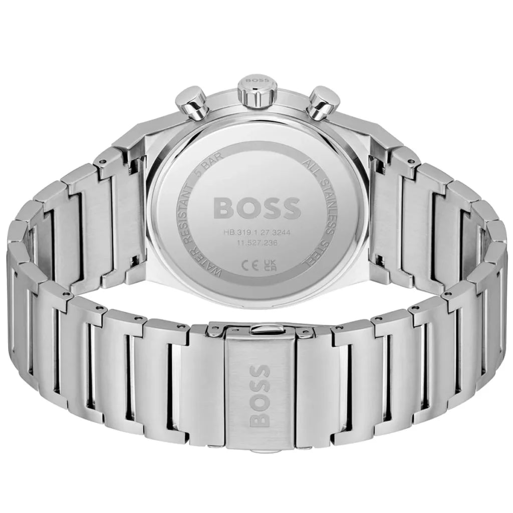 Hugo Boss Candor 1514221 Men’s Quartz Watch – Gray Dial Silver Stainless Steel Bracelet