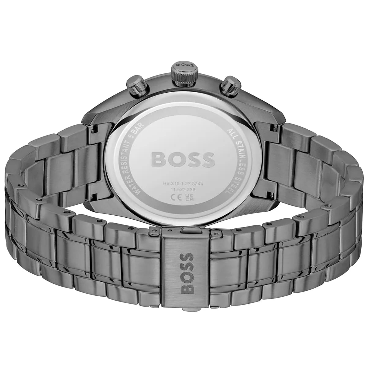 Hugo Boss Men's Watch 1514228 – Green Dial with Gray Stainless Steel Bracelet