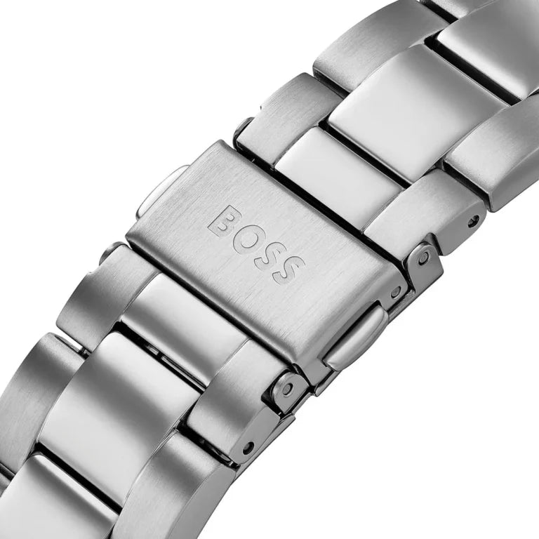 Hugo Boss Hero Men's Stainless Steel Watch 1514267 – Black Dial, Silver Strap, 43 mm