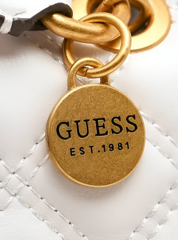 GU White Quilted Bag For Women #105