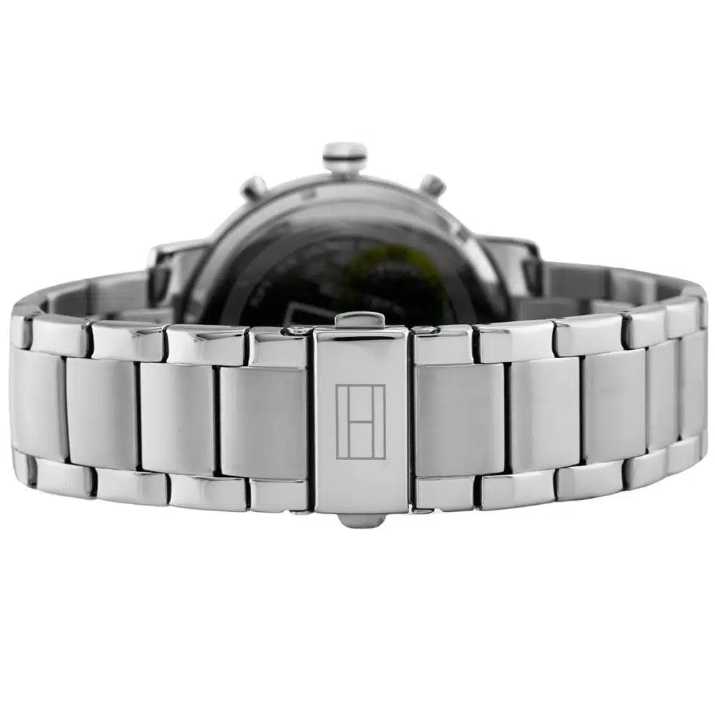 Tommy Hilfiger Evan Men’s Watch 1710409 – Blue Dial, Silver Stainless Steel Strap, Quartz Movement, 44mm