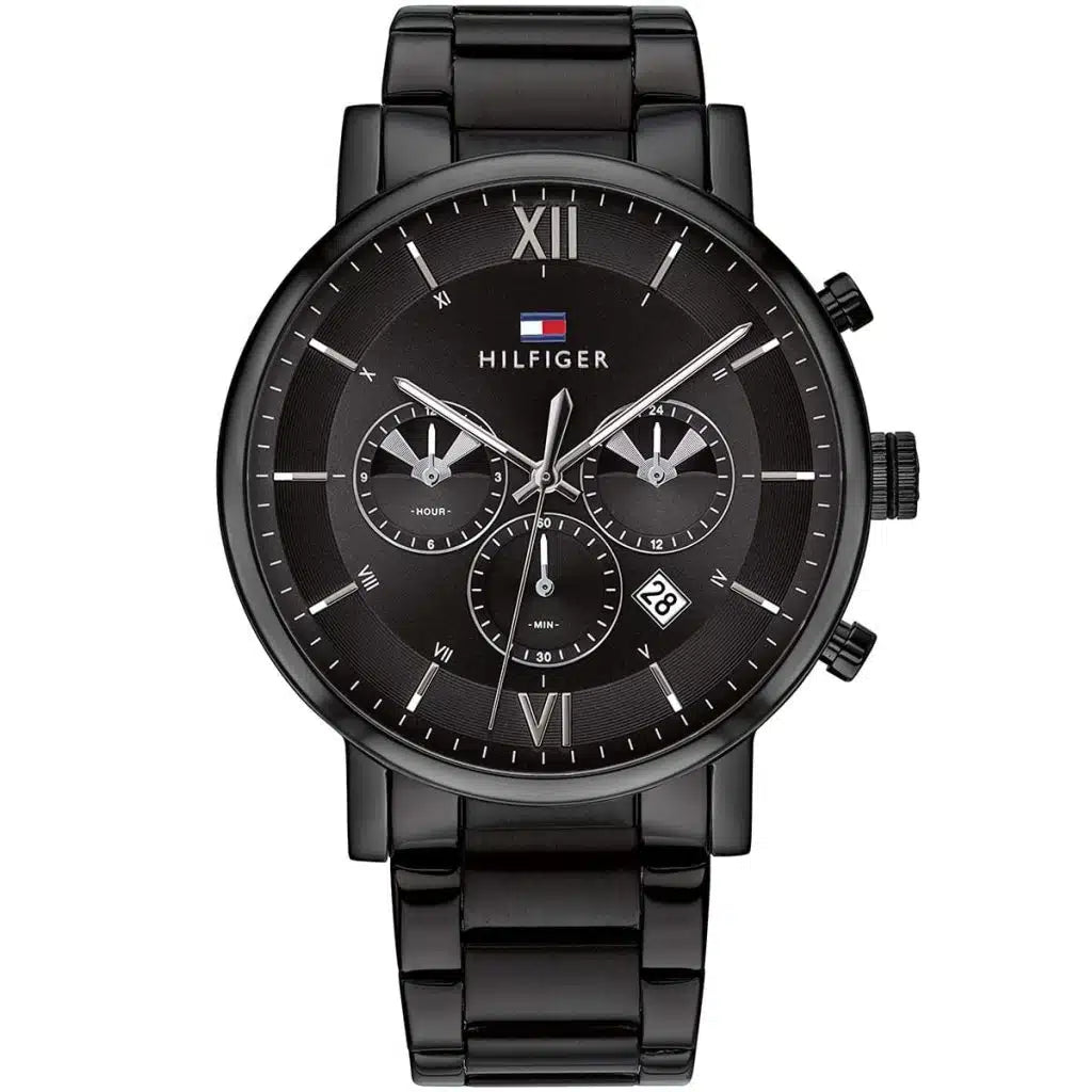 Tommy Hilfiger Evan 1710410 Men’s Quartz Watch – Black Stainless Steel, 44mm Case