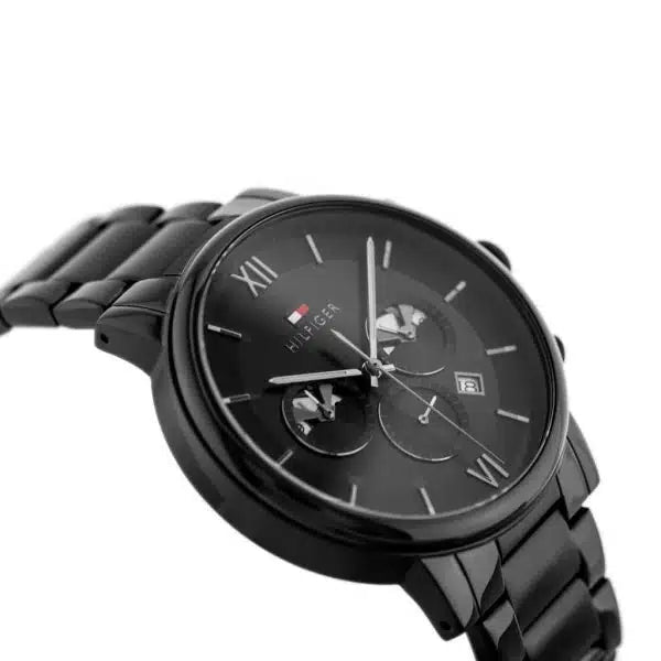Tommy Hilfiger Evan 1710410 Men’s Quartz Watch – Black Stainless Steel, 44mm Case