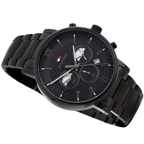 Tommy Hilfiger Evan 1710410 Men’s Quartz Watch – Black Stainless Steel, 44mm Case