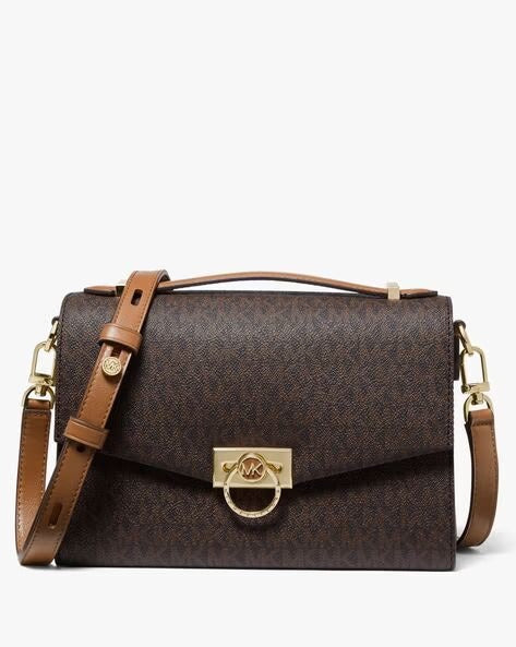 Michael Kors Hendrix Logo Crossbody Bag, Brown#0071