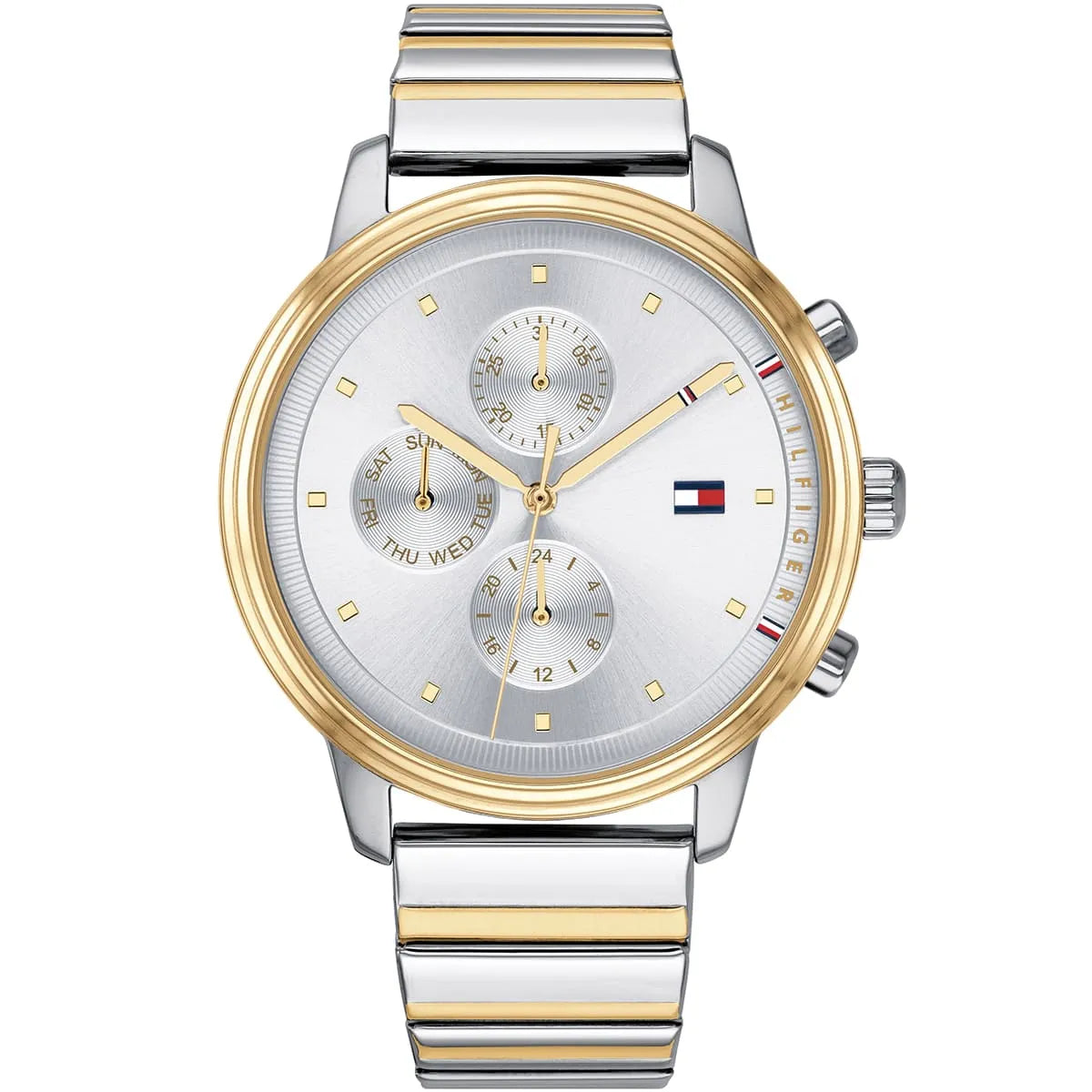 Tommy Hilfiger Blake 1781908 Women's Analog Watch – Silver Dial, Two-Tone Stainless Steel Strap & Quartz Movement