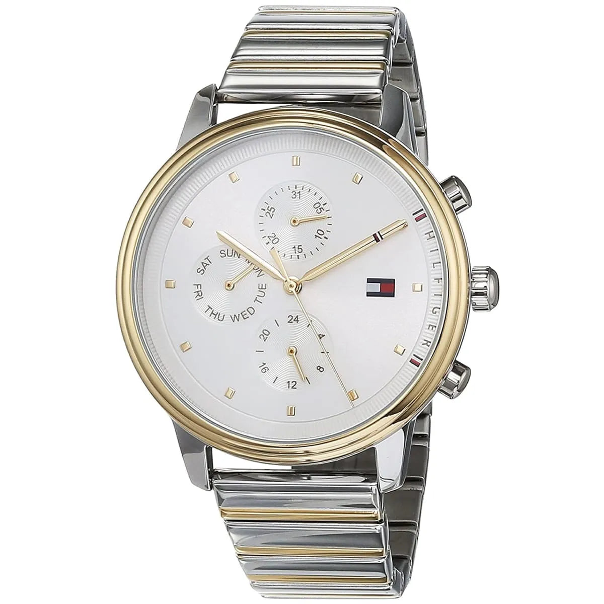 Tommy Hilfiger Blake 1781908 Women's Analog Watch – Silver Dial, Two-Tone Stainless Steel Strap & Quartz Movement