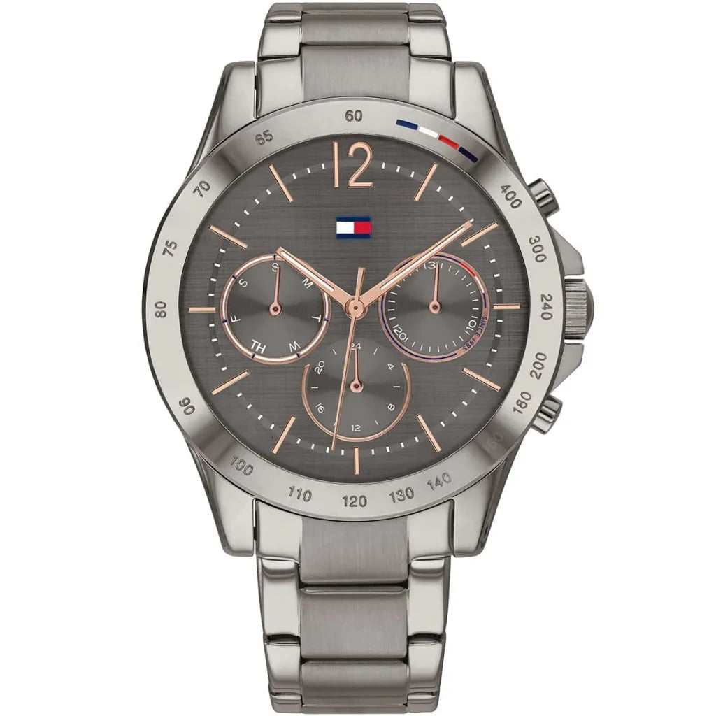 Women’s Haven 1782196 Chronograph Watch – Stainless Steel Silver/Grey Bracelet & Light Gunmetal Dial | 38mm Quartz Elegant Women’s Timepiece