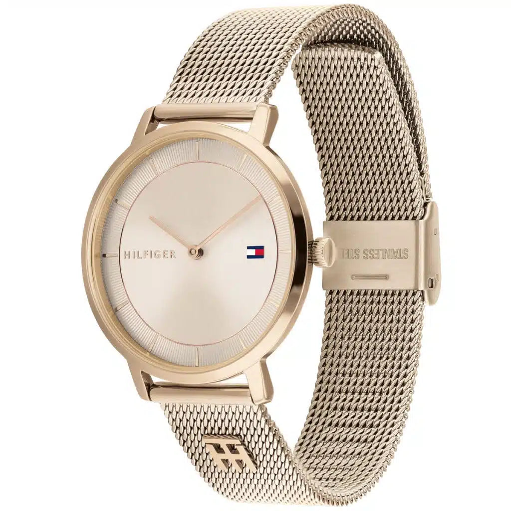 Tommy Hilfiger Tea 1782287 Women’s Rose Gold Stainless Steel Watch – 35mm Slim Quartz Analog Timepiece