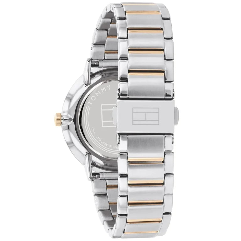 Tommy Hilfiger Jenna 1782298 Women’s Quartz Watch – Blue Dial, Silver & Rose Gold Stainless Steel, 38mm