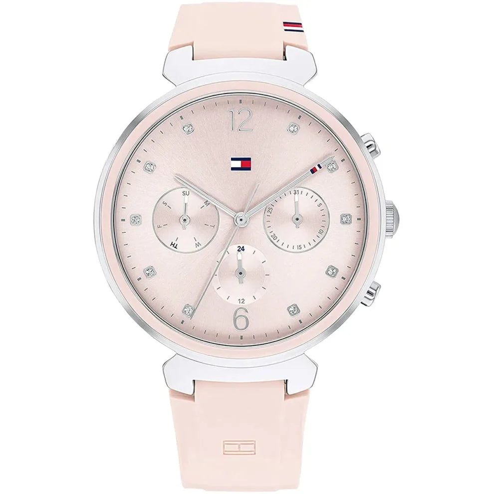 Tommy Hilfiger IVY 1782343 Women’s Watch – Pink Silicone Strap & Dial | 38mm Quartz Casual Sport Timepiece