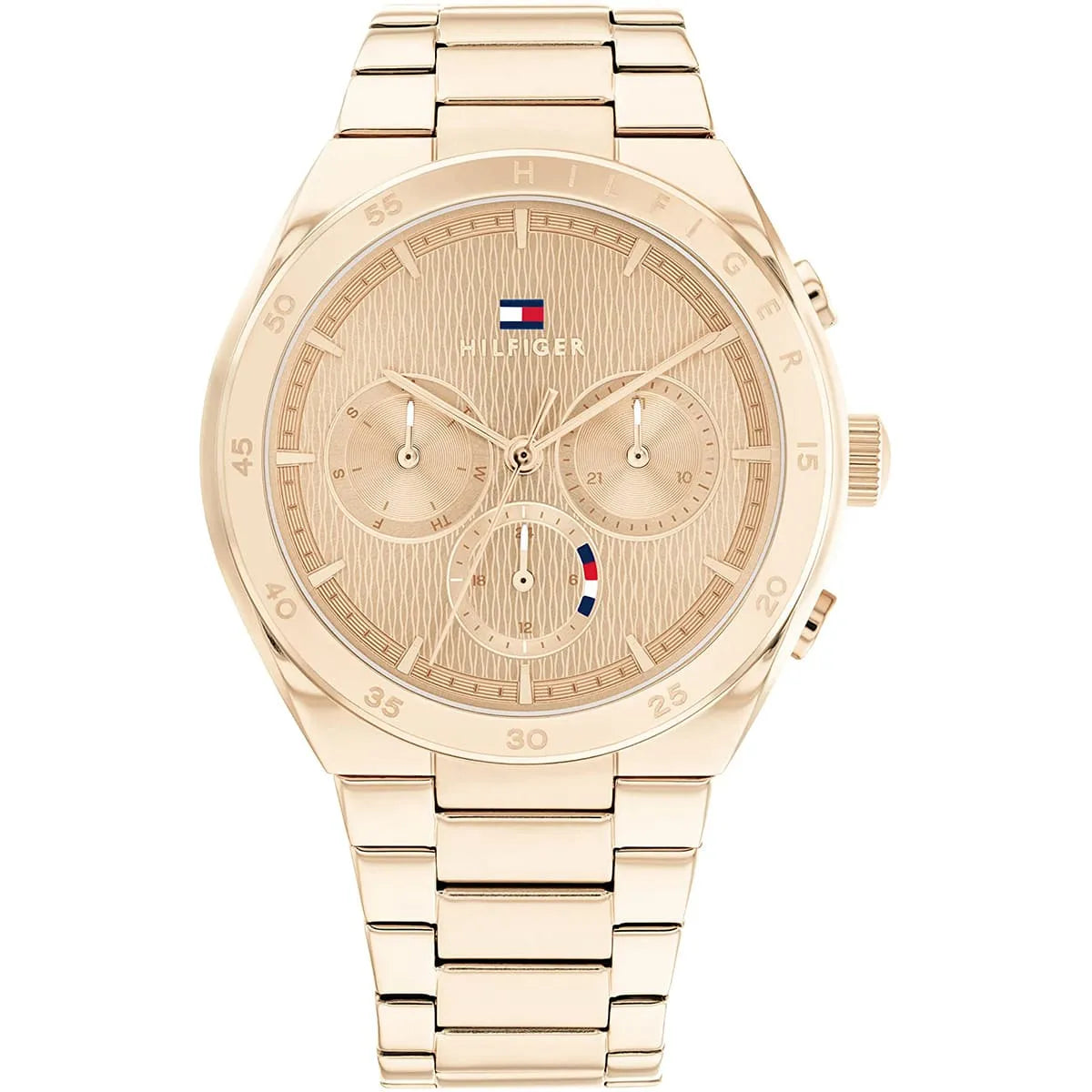 Tommy Hilfiger Women's Sport Watch – Rose Gold Dial with Stainless Steel Bracelet (Model 1782577)