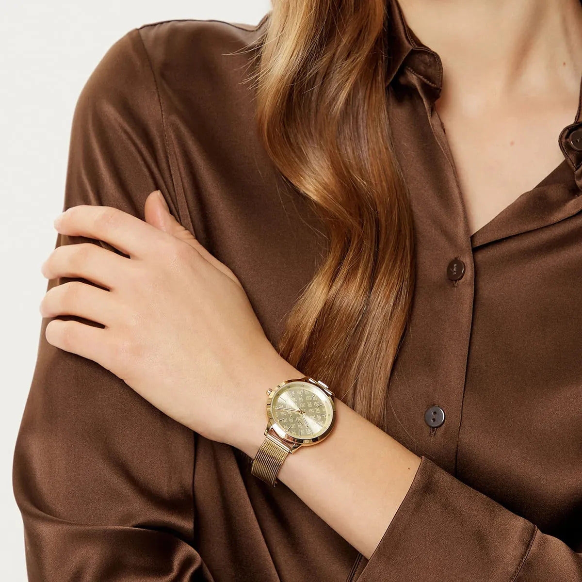 Tommy Hilfiger Iris 1782588 Women’s Watch – Gold Stainless Steel Bracelet & Dial | 36mm Ultra-Slim Quartz Elegant Timepiece