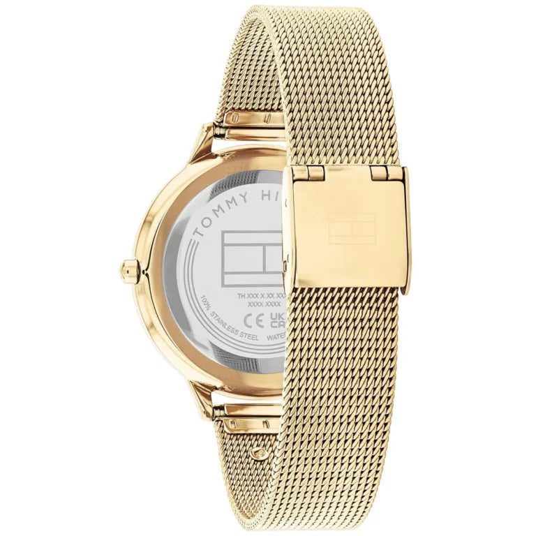 Tommy Hilfiger Iris 1782588 Women’s Watch – Gold Stainless Steel Bracelet & Dial | 36mm Ultra-Slim Quartz Elegant Timepiece