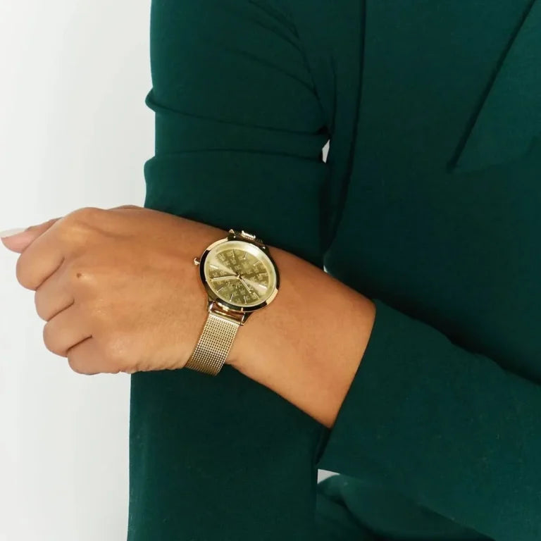 Tommy Hilfiger Iris 1782588 Women’s Watch – Gold Stainless Steel Bracelet & Dial | 36mm Ultra-Slim Quartz Elegant Timepiece