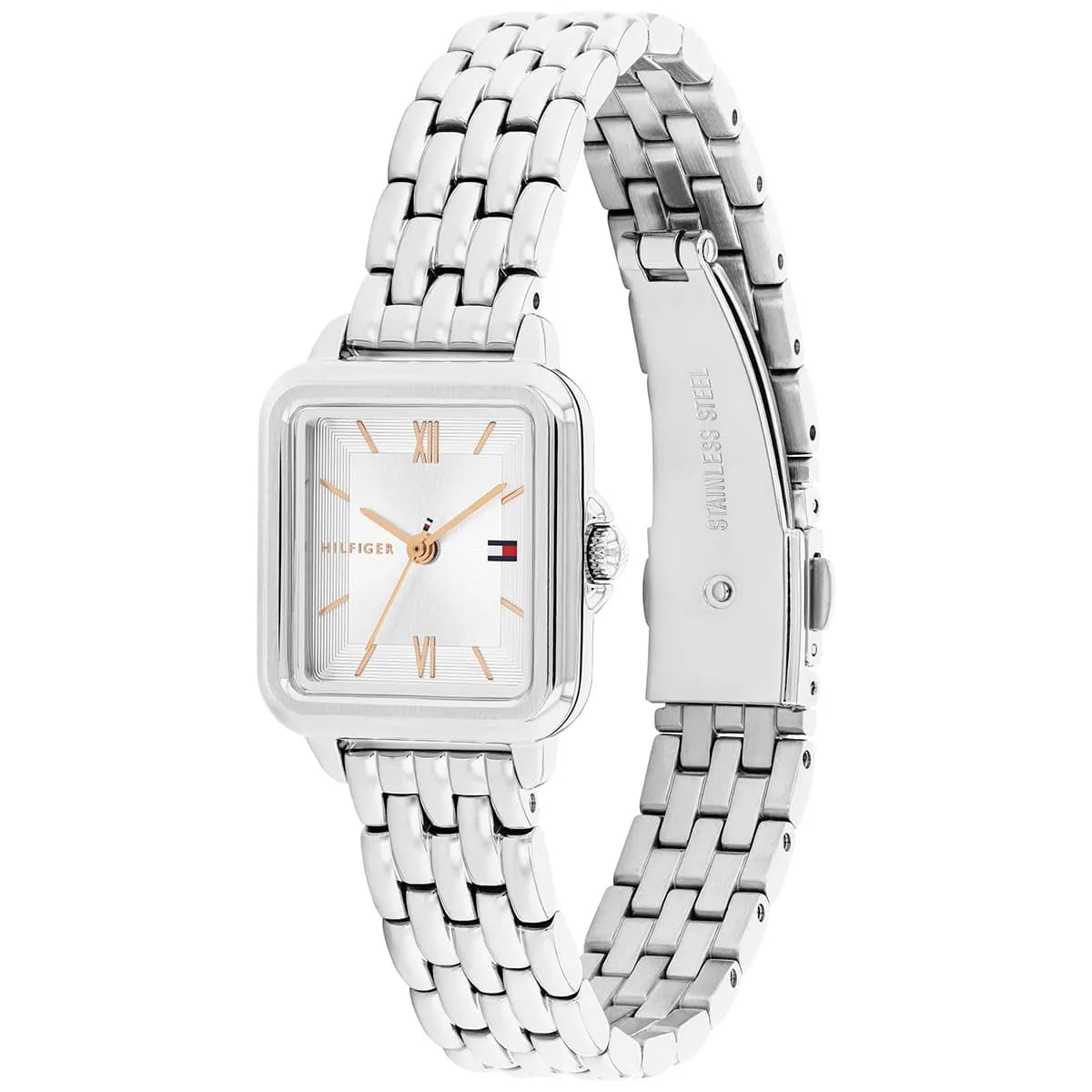 Tommy Hilfiger 1782830 Women’s Watch – Mia Silver Stainless Steel Square Dial 24mm