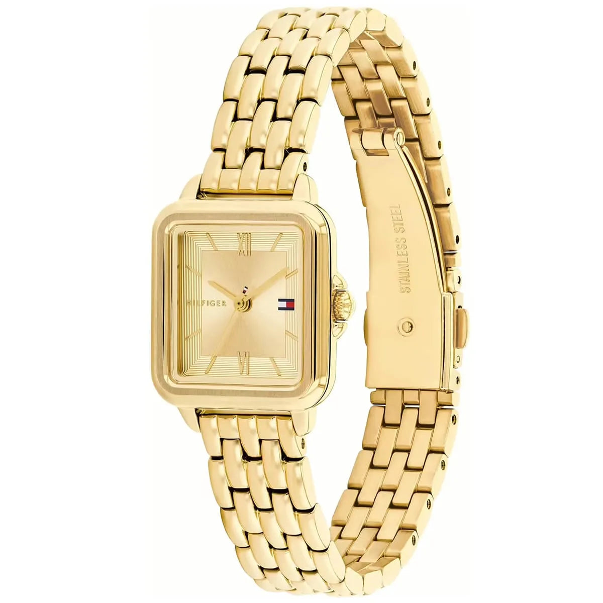 Tommy Hilfiger 1782832 Women’s Watch – Mia Gold Stainless Steel Square Design 24mm