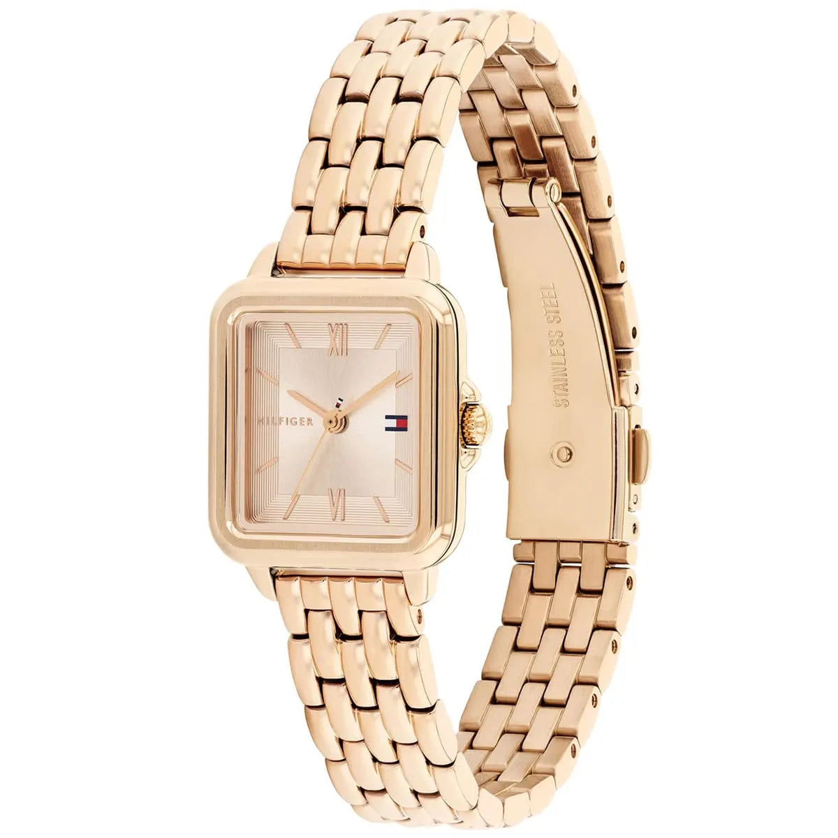 Tommy Hilfiger 1782833 Women’s Watch – Mia Rose Gold Stainless Steel Square Design 24mm