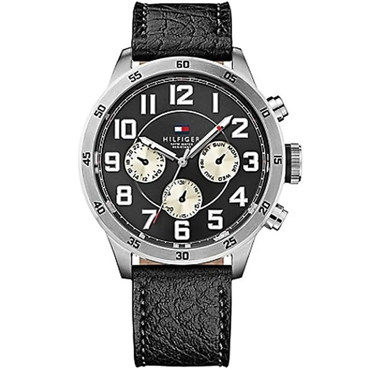 Tommy Hilfiger Men’s Watch – Model 1791050 | Classic Black Leather Design