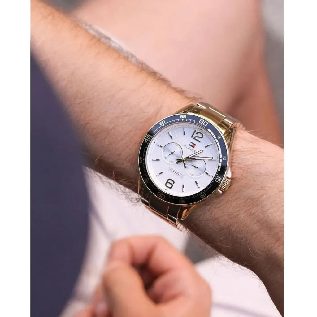 Tommy Hilfiger Men’s Watch – Model 1791365 | Luxurious Gold Stainless Steel Design
