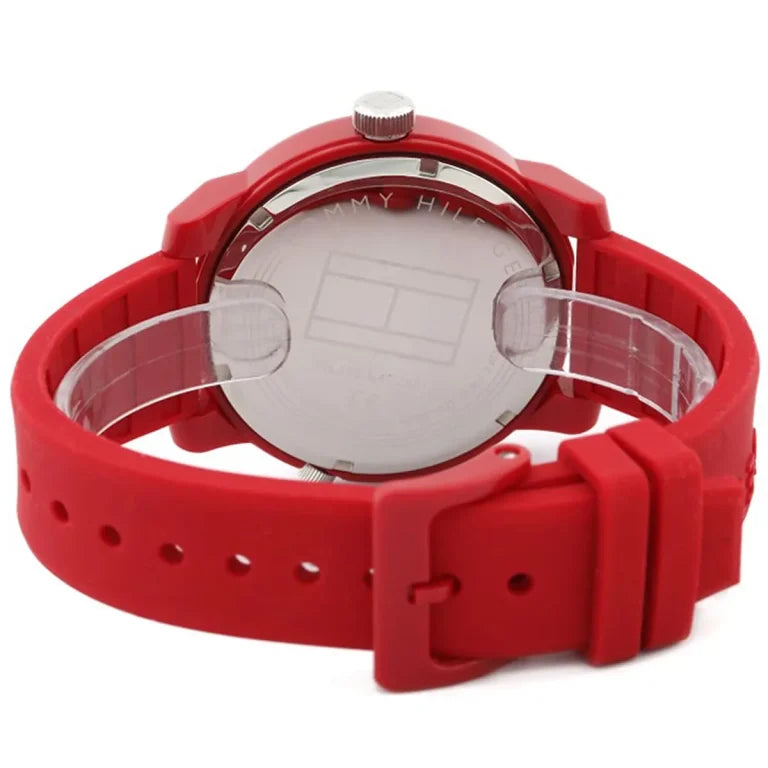 Tommy Hilfiger Men’s Sport Watch 1791557 – Red Dial with Red Silicone Strap