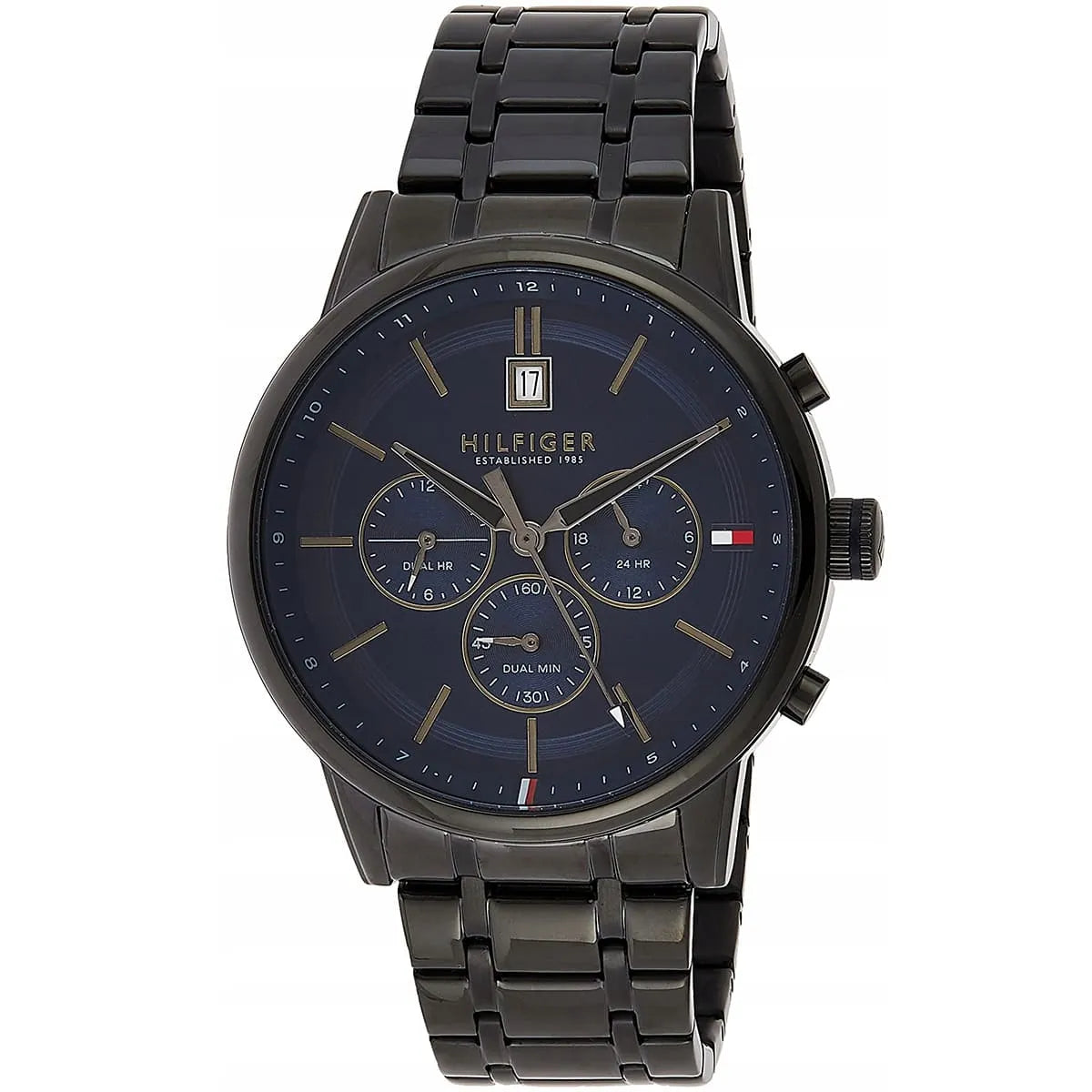 Tommy Hilfiger Kyle 1791633 Men’s Quartz Watch – Blue Dial Black Stainless Steel Bracelet