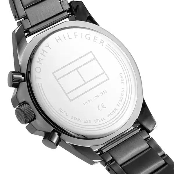 Tommy Hilfiger Mason Men’s Watch 1791790 – Gray Dial, Gray Stainless Steel Strap, Quartz Multifunction, 45mm