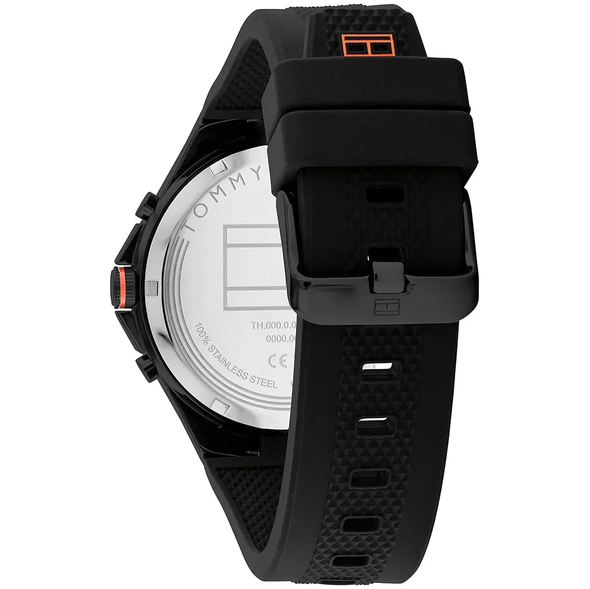 Tommy Hilfiger Men's Watch 1792056 – Black Dial with Black Silicone Strap