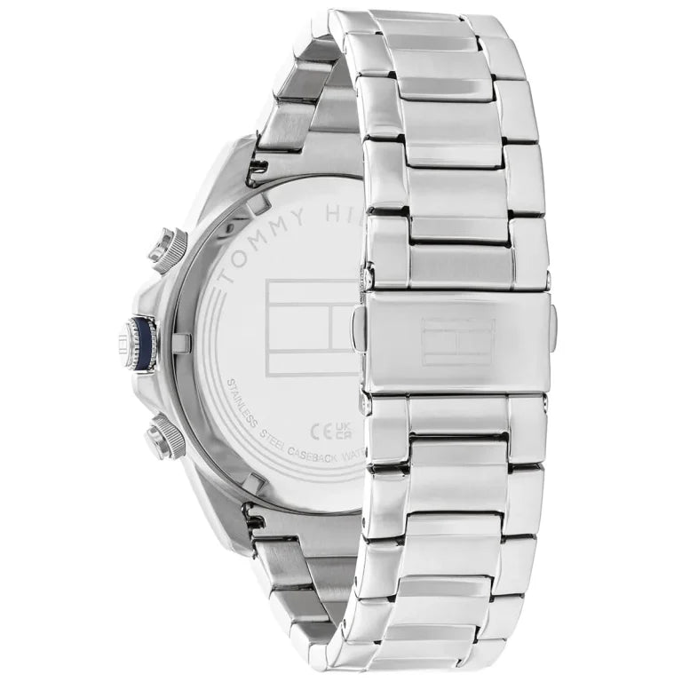 Tommy Hilfiger 1792059 Lars Men's Watch – Blue Dial Stainless Steel Analog Watch for Men, Quartz Movement, 50M Water Resistant