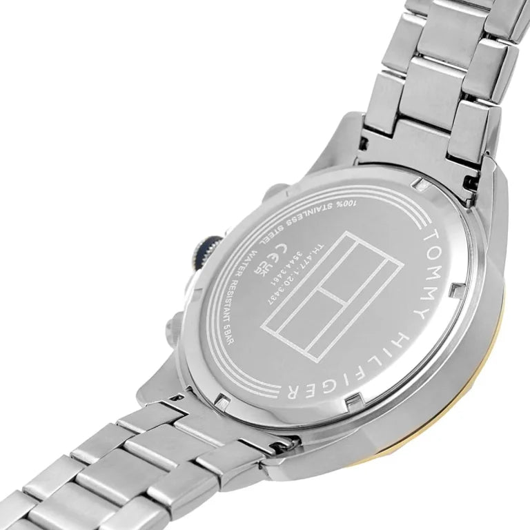 Tommy Hilfiger 1792059 Lars Men's Watch – Blue Dial Stainless Steel Analog Watch for Men, Quartz Movement, 50M Water Resistant