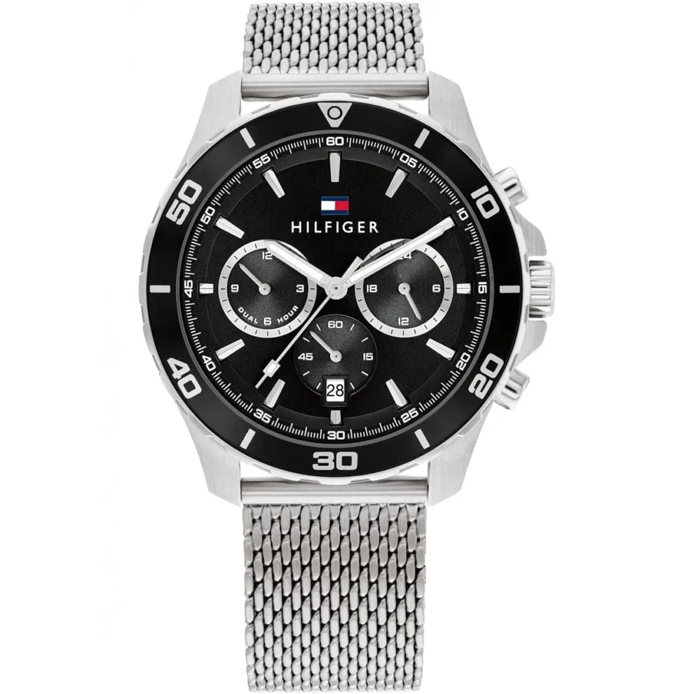 Tommy Hilfiger Jordan Men’s Watch 1792092 – Black Dial, Black Stainless Steel Strap, 43mm Quartz Analog