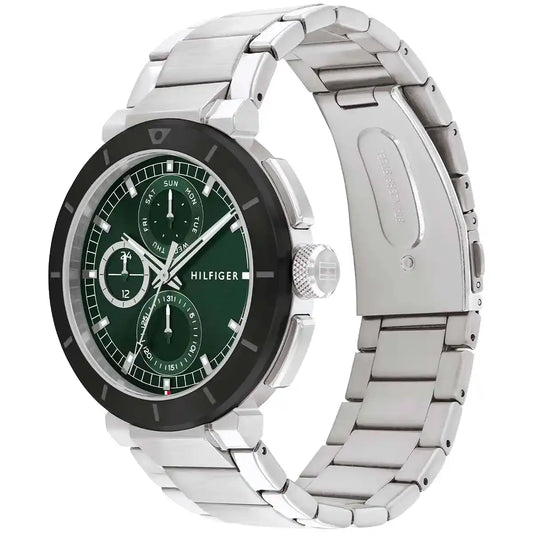 Tommy Hilfiger Men’s Watch – Model 1792117 Silver Green Edition